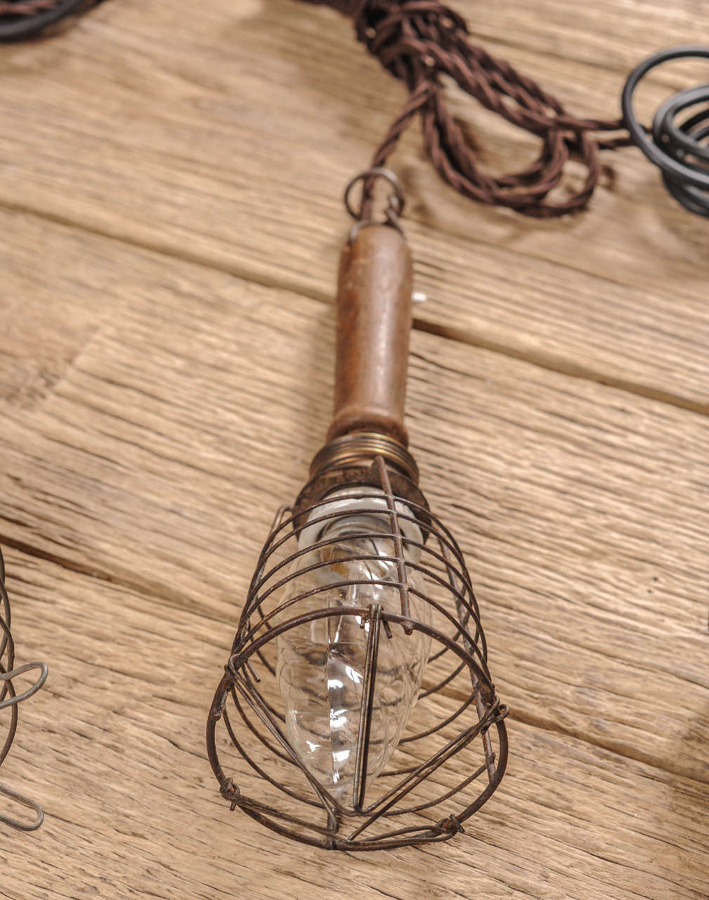 20th Century Collection of Four Different Cage Lights, Available Separately